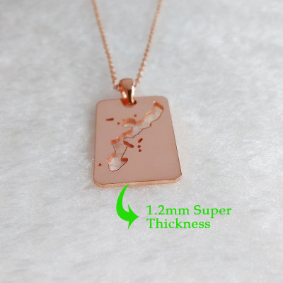 Brazil Map Necklace