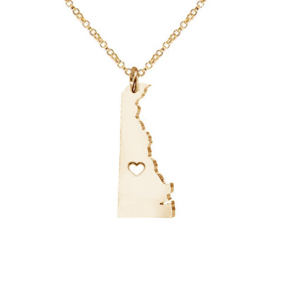 Personalized Delaware State Necklace