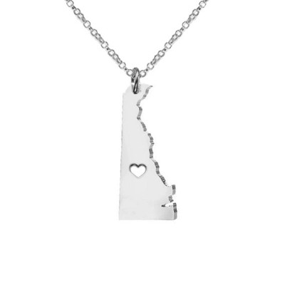 Personalized Delaware State Necklace