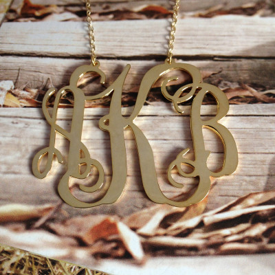 Gold Monogram Necklace