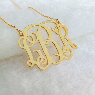 Gold Monogram Necklace