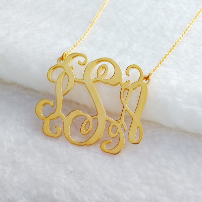 Gold Monogram Necklace